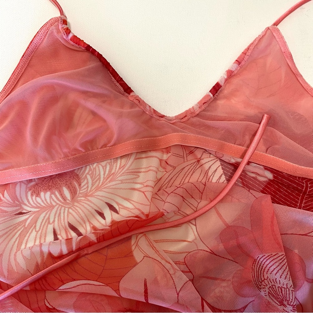 La SENZA Pink & Red Floral Slip Dress - Picture 13 of 13